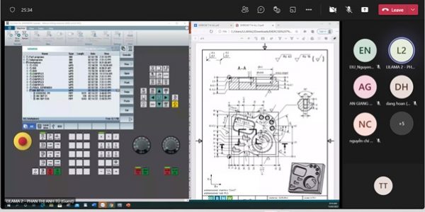 Học viên áp dụng với các lệnh di chuyển gốc tọa độ (TRANS-ATRANS), phép đối xứng (MIRROR - AMIRROR), phép xoay (ROT -AROT) và phát triển các chương trình CNC để gia công các chi tiết có độ phức tạp cao.