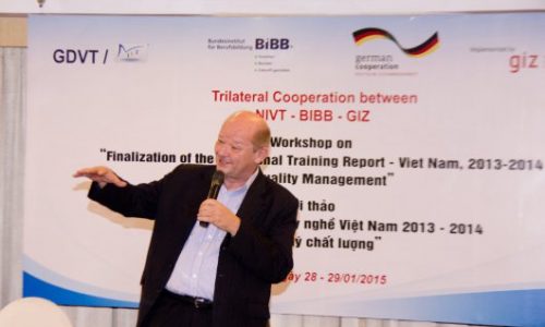 Dr. Horst Sommer highlights the development of annual TVET Report as a joint working and learning process for all parties