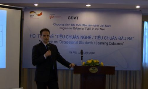 Mr. Guido Lotz, German expert, explains that competent and motivated TVET personnel is a key success factor