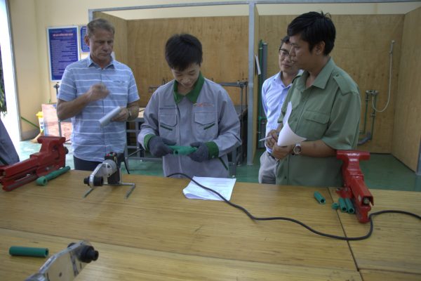 The expert was observing the trial exam to give feedback