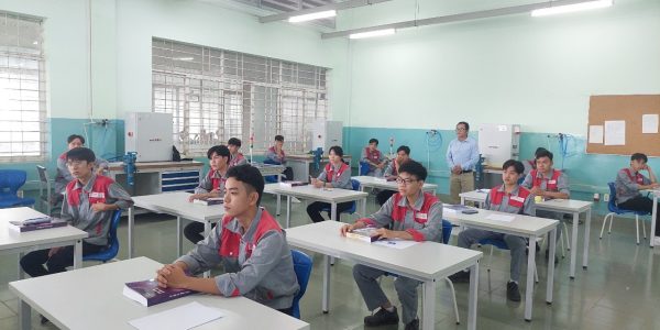 The students were doing the theoretical part of the exam