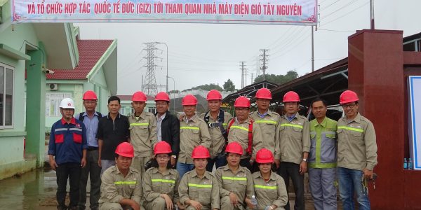 NTVC teachers and experts from IBS having a field trip to Tay Nguyen Wind Park