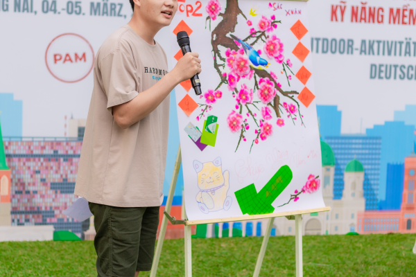 Presentation in German of a trainee about Tet holiday in Viet Nam.