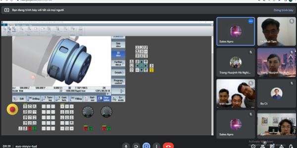 Online training on industry applied DIN/ISO programming and simulation on a virtual CNC lathe with driven tools (C+Y axis).